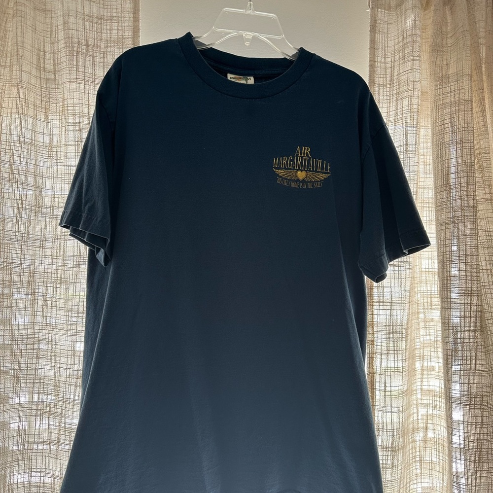 Margaritaville Navy Short Sleeve Tee with Gold Logo